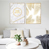 White & Gold Nordic Poster