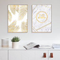 White & Gold Nordic Poster